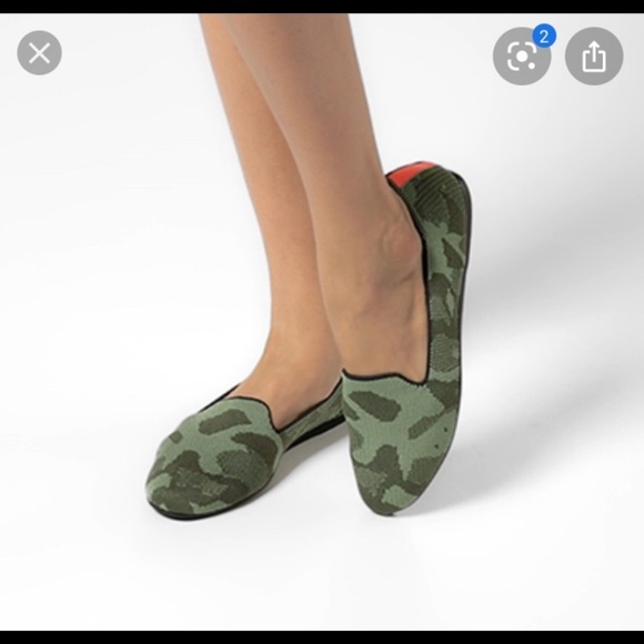 Rothy’s Camo Olive Slip On Loafers